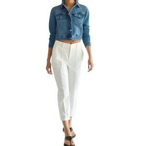 J.Crew Plus Size Tall Canvas Patch Pocket Pants - White